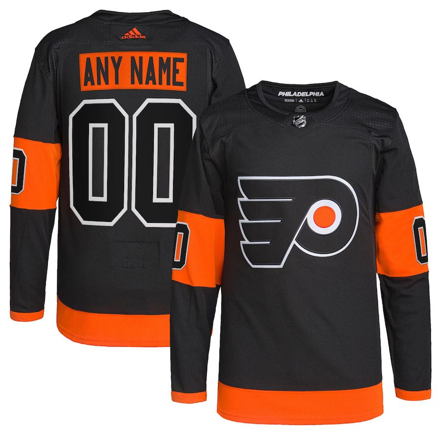 Men Philadelphia Flyers adidas Black Alternate Primegreen Authentic Pro Custom NHL Jersey
